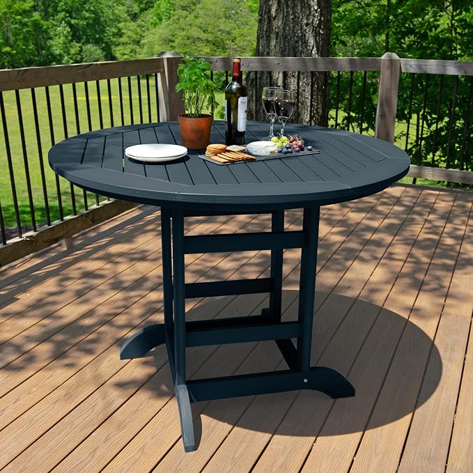 Highwood Adirondack 48" Round Counter Height Dining Table, Federal Blue