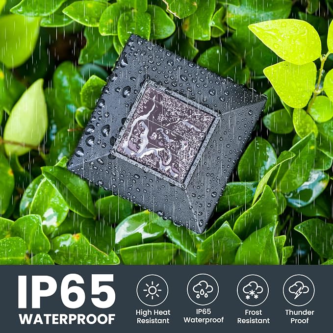 GIGALUMI Solar Lights Outdoor Waterproof 10 Pack, LED Garden Decor | Flickering Flame LED Solar Garden Lights Outdoor Decor, 8 Hours of Landscape Lighting for Garden