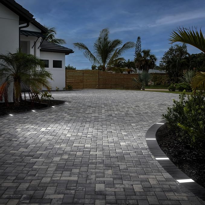 LUMENGY Paver Light 4x8 Inch (3.93x7.87), 5000K Daylight, Glare-Free Brick Lighting for Driveways, Walkways, Pool Decks and Patios, 12V Hardwired, IP67 Waterproof, Drive-Over Rated