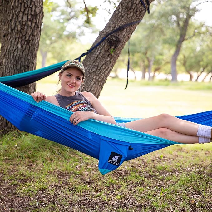SUNCREAT Hammocks Camping Hammock, Travel Hammock Lightweight Portable, Blue
