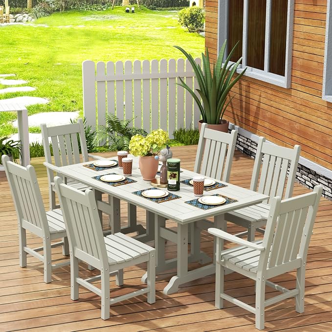 WestinTrends Malibu 71" Outdoor Patio Dining Table, Sand