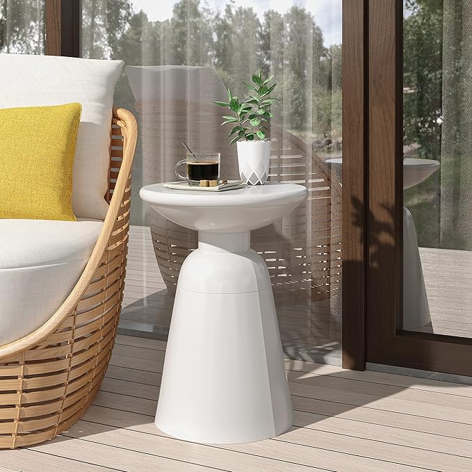 Christopher Knight Home Pelon Outdoor Side Tables - White