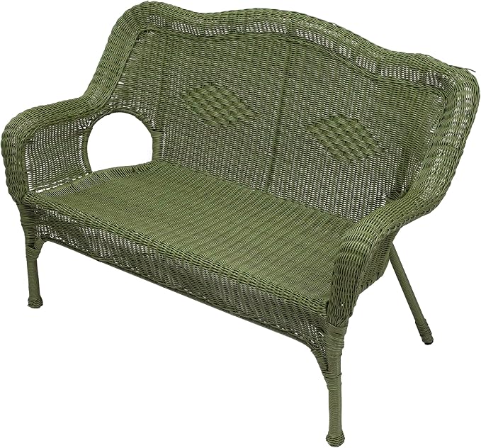 Northlight Wicker Outdoor Patio Conversation Set - Moss Green - 4pc