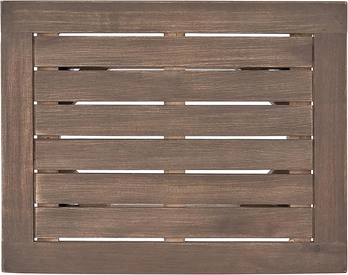 Patio Dining Table, Square, Acacia Wood, Grey