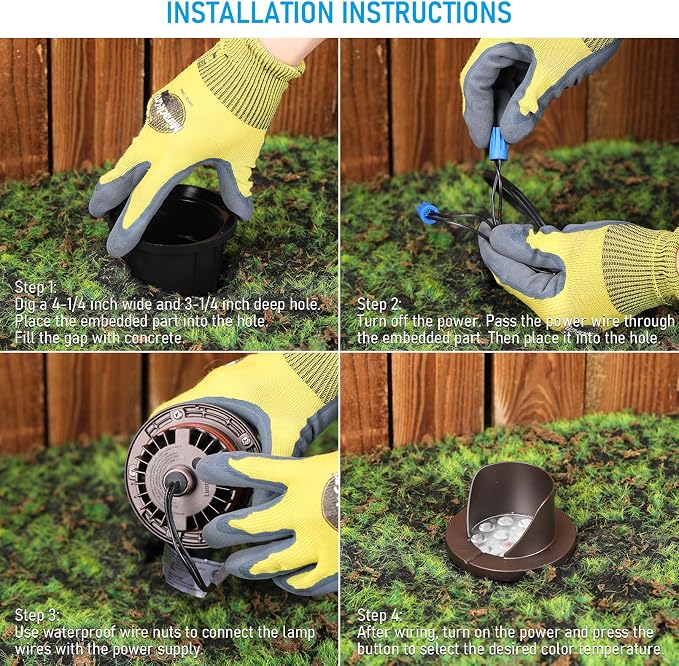 LEONLITE 6-Pack Dia.4 Inch 5CCT Well Lights Shielded Top Oil Rubbed Bronze | 12-24V AC/DC, CRI90, 1800K/2700K/3500K/4000K/5000K, Landscape LED In Ground Outdoor, Low Voltage Garden Landscaping, Aluminum