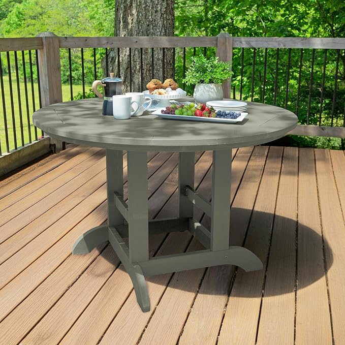 highwood Weatherly 5-Piece Round Dining Set, Eucalyptus