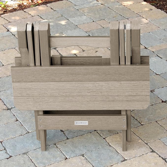 Highwood AD-TBS1-WBR Folding Adirondack Side Table, Woodland Brown