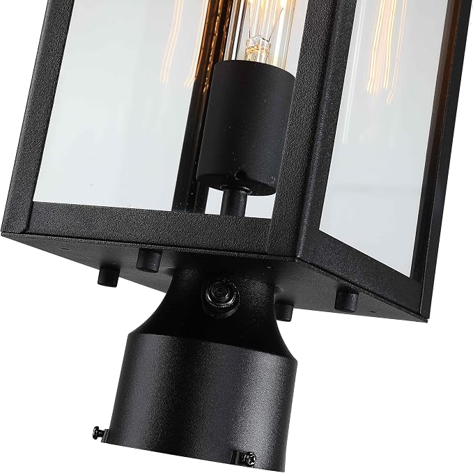 21.3 Inch Outdoor Lamp Post Light Fixture Dusk to Dawn - Residential Sidewalk Lamp Post Sconce Dusk to Dawn Outside Pole Lantern for House Outdoor Column Light, E26