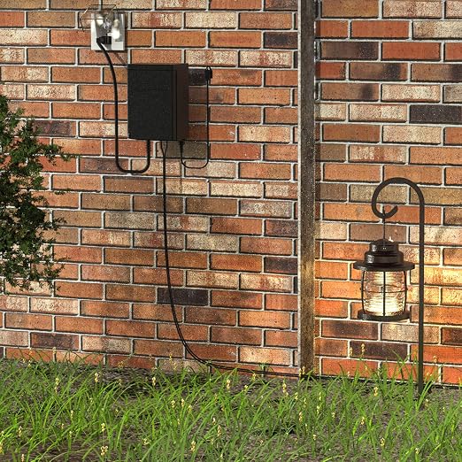 Low Voltage Transformer 200 Watt with Timer, Photo Eye Sensor and Weather Shield for Outdoor Lighting 120V AC to 12V AC 9920-0200-01