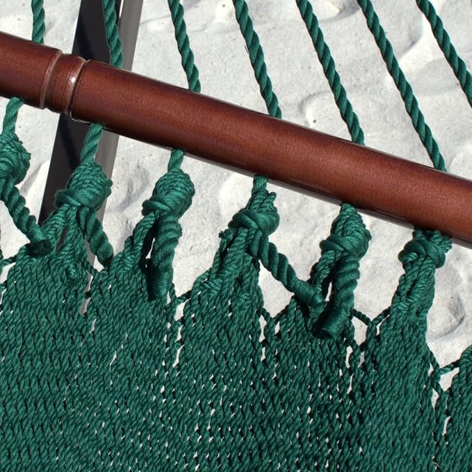 Double Caribbean Hammock - Soft-Spun Polyester - 48 inch (Green)