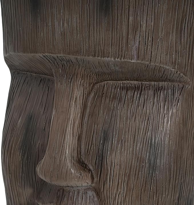 Christopher Knight Home Myan Concrete Outdoor Side Table, MGO Moai Statue Pedestal End Table, Small Coffee Table for Patio Garden, Easter Island Moai Outdoor Plant Stand for Balcony Yard Lawn, Grey