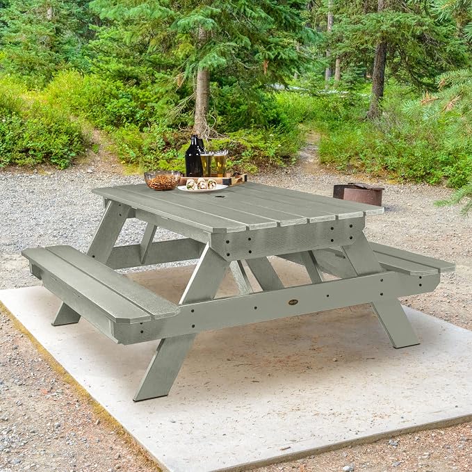Highwood Professional Commercial Grade National Picnic Table, Eucalyptus