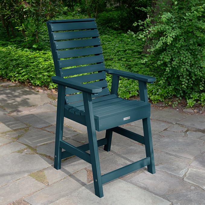Highwood AD-ST7WL2CO5BA-NBE Weatherly 7pc Rectangular Counter Height Dining Set 84" x 42", Nantucket Blue