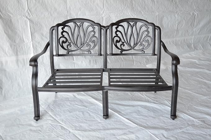 Elizabeth Outdoor Patio 8 pcs Seating Group Set Dark Bronze Cast Aluminum