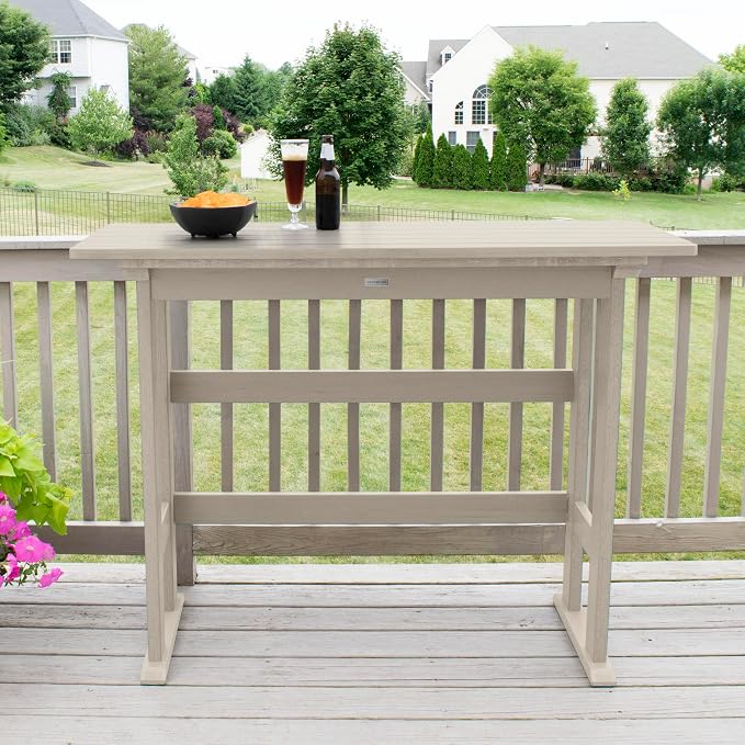 highwood AD-TBL-KS3-WAE Lehigh Bar Height Balcony Table, Whitewash