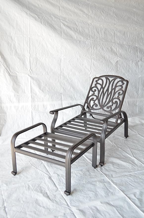Elizabeth Outdoor Patio 8 pcs Seating Group Set Dark Bronze Cast Aluminum