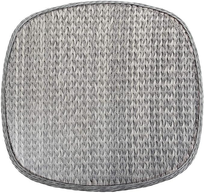 Modway Endeavor Wicker Rattan Aluminum Glass Outdoor Patio 36" Square Dining Table in Gray