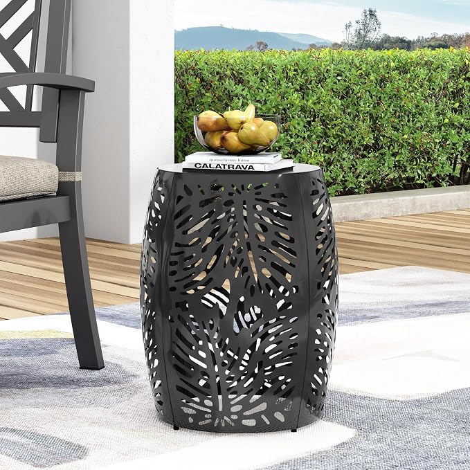 Patio Dining Table, Round, Black