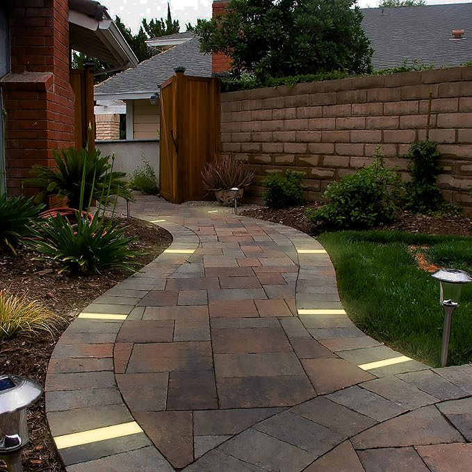 LUMENGY Paver Light 3x9 Inch (2.95x8.85), 2700K Warm White, Glare-Free Brick Lighting for Driveways, Walkways, Pool Decks and Patios, 12V Hardwired, IP67 Waterproof, Drive-Over Rated