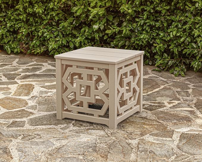 Martha Stewart by POLYWOOD® Chinoiserie Accent Table in Black
