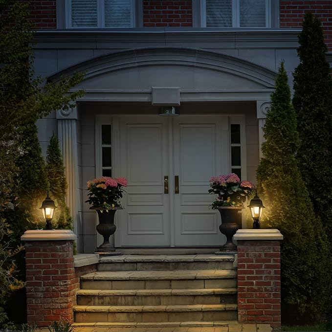 Design House Maple Street Outdoor Post Light with Clear Glass, Wet Rated for Driveway, Patio, and Garden, 507509 | Post Mount, Traditional, Aluminum, Lighting, 507509