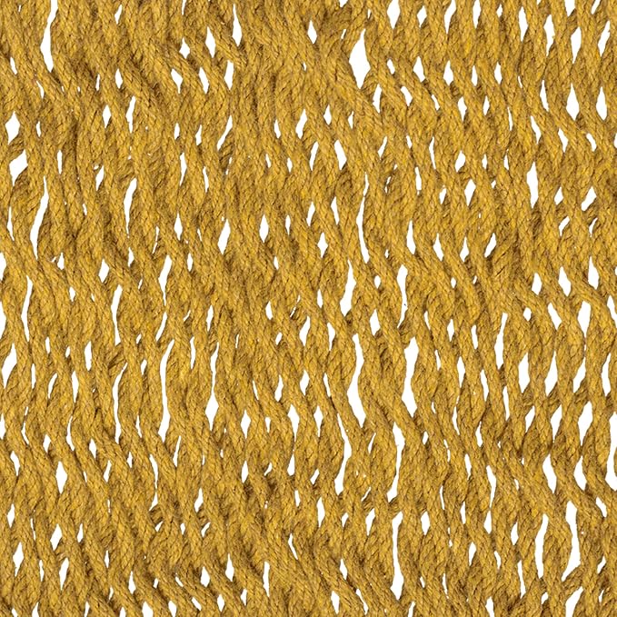 NOVICA Mustard Yellow Hand Woven Cotton Mayan 2 Person XL Rope Hammock with Hanging Accessories, 'Maya Mustard' (Double)