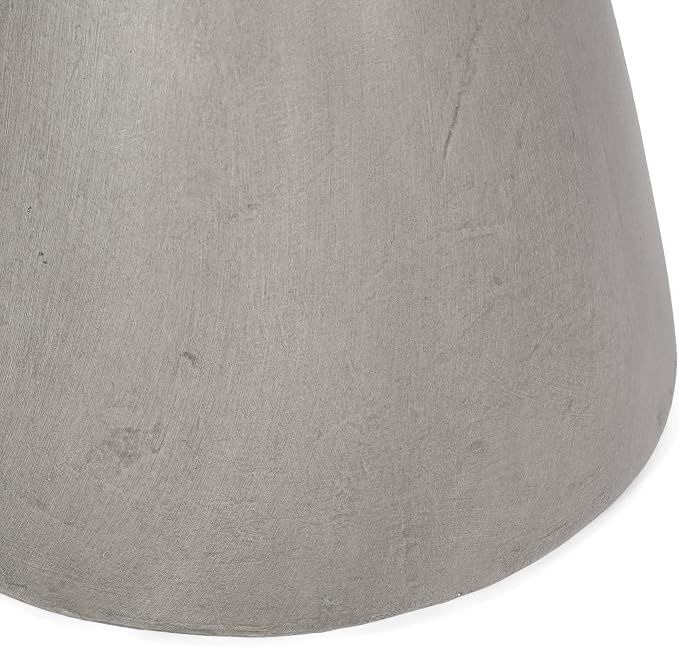Patio Side Table, Lightweight Concrete, Light Grey