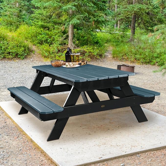 Highwood Professional Commercial Grade National Picnic Table, Shale