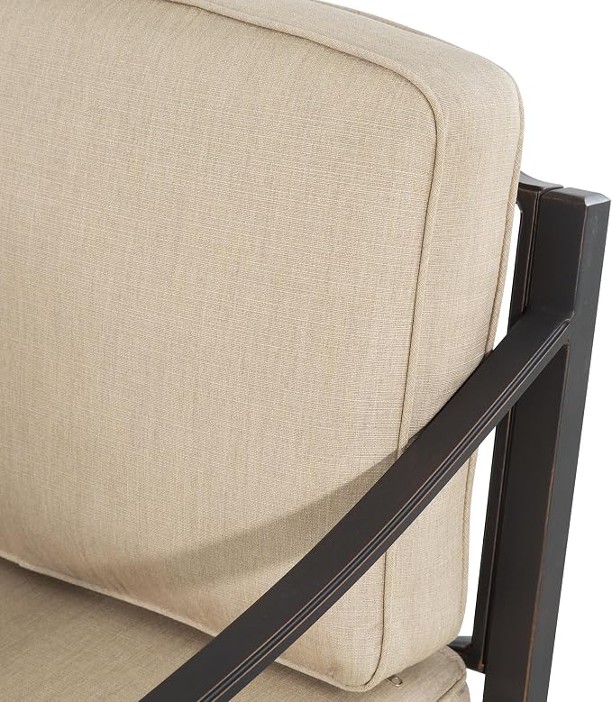 PEAK HOME FURNISHINGS Tamarin Outdoor Swivel Conversation Chairs in Bronze Aluminum, Set of 2