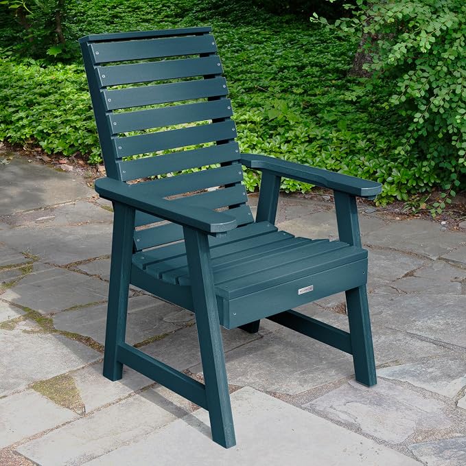 Highwood Weatherly 5-Piece Round Dining Set, Dining Height, Nantucket Blue