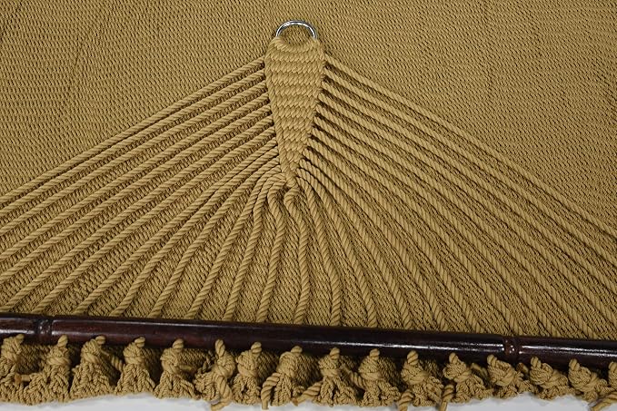 Jumbo Caribbean Hammock - 55 Inch - Soft-Spun Polyester - Tan