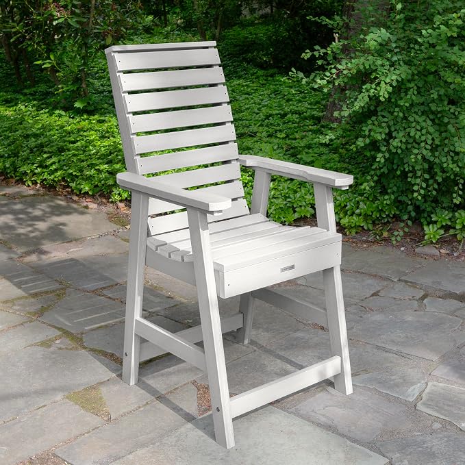 highwood Weatherly 5 Piece Square Counter Height Outdoor Dining Set, White