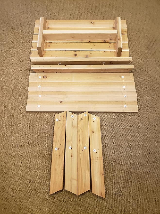"Generic" Kids Picnic Table Made from Cedar Lumber (Dark Brown)