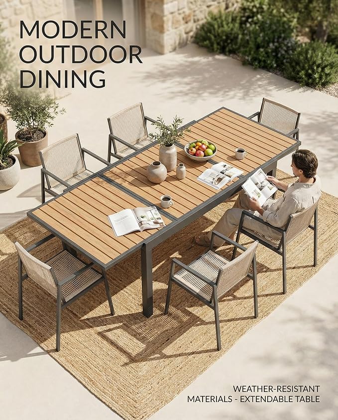 ZANDOR Outdoor Patio Dining Chairs Set of 2,Aluminum Patio Dining Chairs with Armrests, All-Weather Furniture for Lawn,Garden,Yard, Poolside and Indoor,Grey
