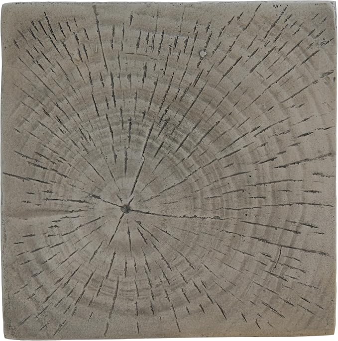 Lightweight Concrete Outdoor Side Table,Hourglass Shape End Table,Wood-Like Texture Modern Small Geometric Accent Tables for Patio Garden Balcony Porch, 12.25" H Light Gray
