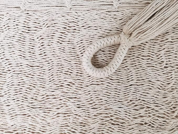 Traditional Mayan Hammock - Hammock Made with Thick Cotton Thread (Natural, Large)