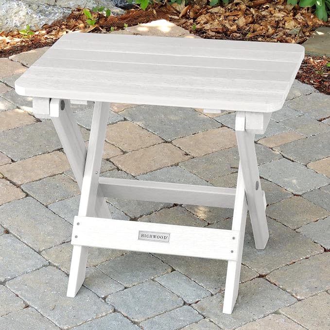 highwood Folding Adirondack Side Table, White