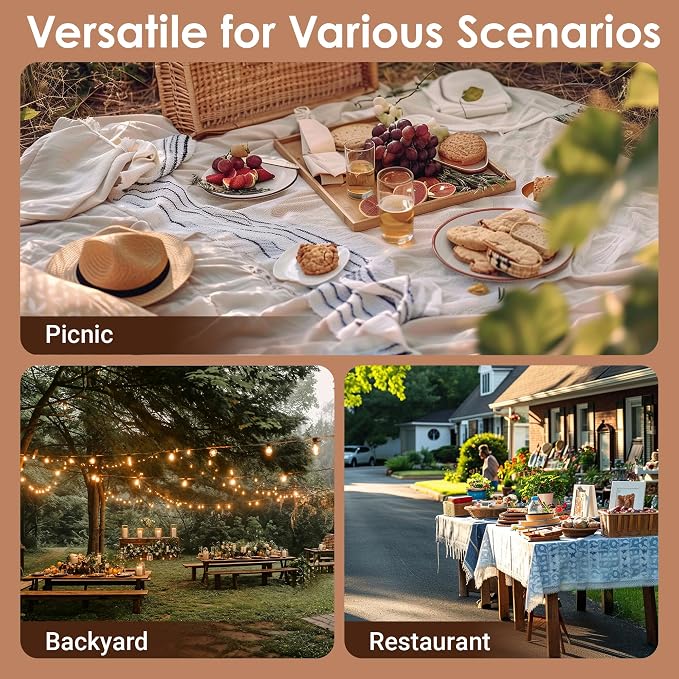 72" 6-Person Wooden Picnic Table, Outdoor Dining Table with Built-in Benches, Metal Leg, Weatherproof Wood Desktop, Heavy Duty with Umbrella Hole for Backyard (Brown+black, 72" Rectangle（6-Person）)