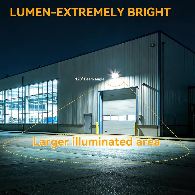 60W LED Wall Pack Light with Dusk to Dawn Photocell, 7800LM, 5000K | 100-277V, 0-10V Dimming, IP65 Waterproof Outdoor Wall Light Fixture, Commercial Exterior Lighting for Building, Parking Lot