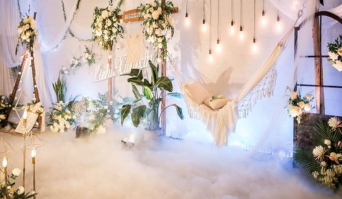 RISEON Handmade Boho Large Brazilian Macrame Fringe 2 Person Double Deluxe Hammock Swing Net Chair for Beach, Yard, Bedroom, Patio, Porch, Indoor, Outdoor, Wedding Decor 95" Lx 59" W