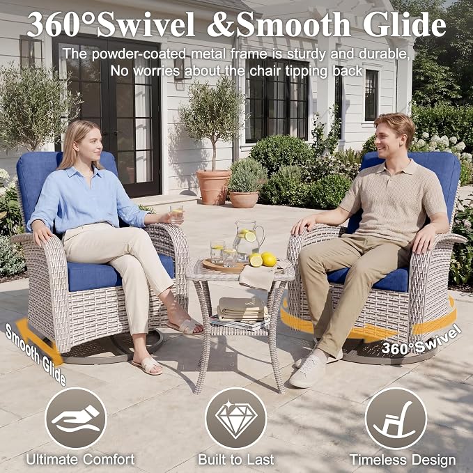 Rocker Chairs with Rattan Side