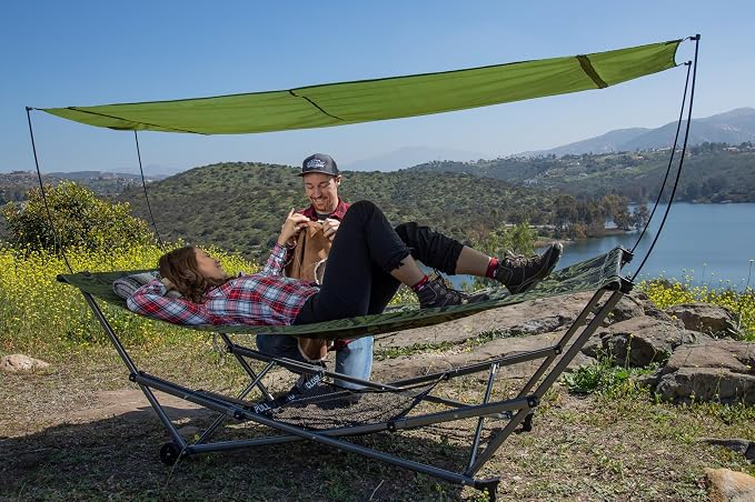 Kamp-Rite Portable Hammock with Removable Canopy Easy to Set up and take Down
