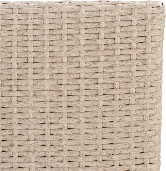 SAFAVIEH Outdoor Collection Challe Beige/White Dining Set PAT7702B-3BX