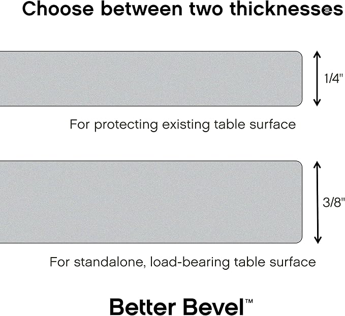 The Better Bevel 30 inch Round Glass Table Top - Clear Tempered Glass Surface Protector - Safe Pencil Polished Edge - Coffee, Dining and End Table