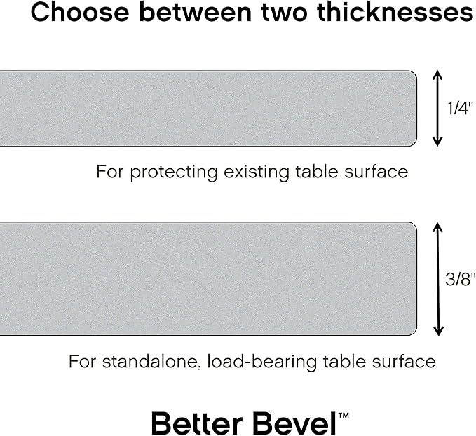 The Better Bevel 36 inch Round Glass Table Top - Clear Tempered Glass Surface Protector - Safe Flat Polished Edge - Coffee, Dining and End Table