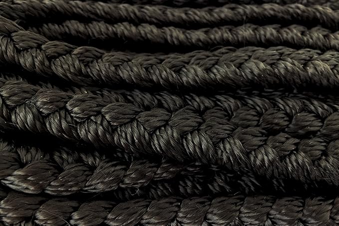 Traditional Mayan Hammock - Hammock Made with Thick Cotton Thread (Black, Medium)