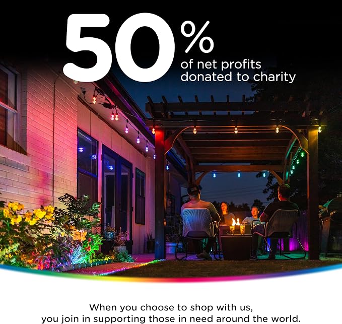 Enbrighten Eternity Permanent Outdoor Lights, 50ft, 32 Lights, Smart | Black Cord, RGBWIC LEDs, Weatherproof, Cuttable, Link to 200ft, Christmas, App Control, Works with Alexa & Google Home