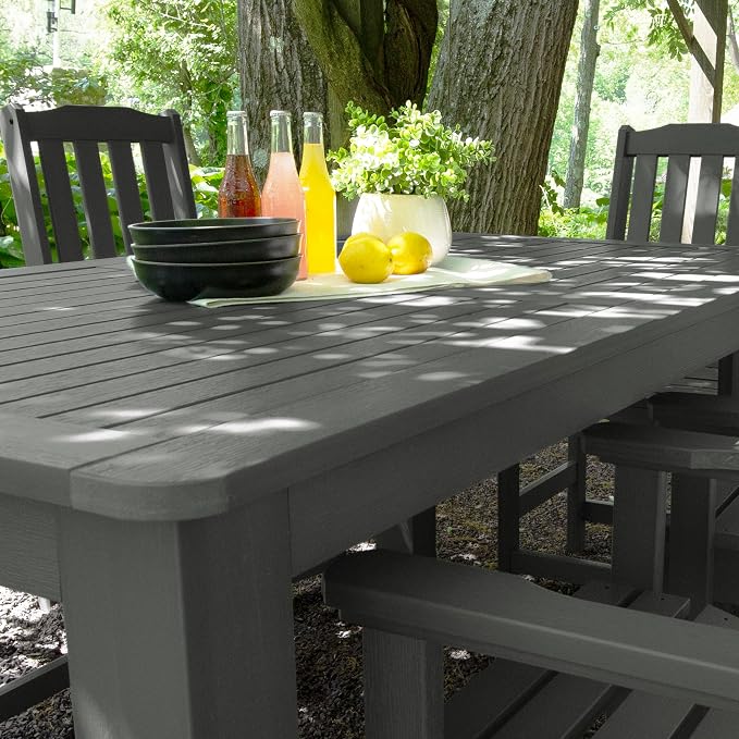 Highwood AD-ST7LH2CO4BA-CGE Lehigh 7pc Rectangular Counter Height Dining Set 72" x 42", Coastal Teak