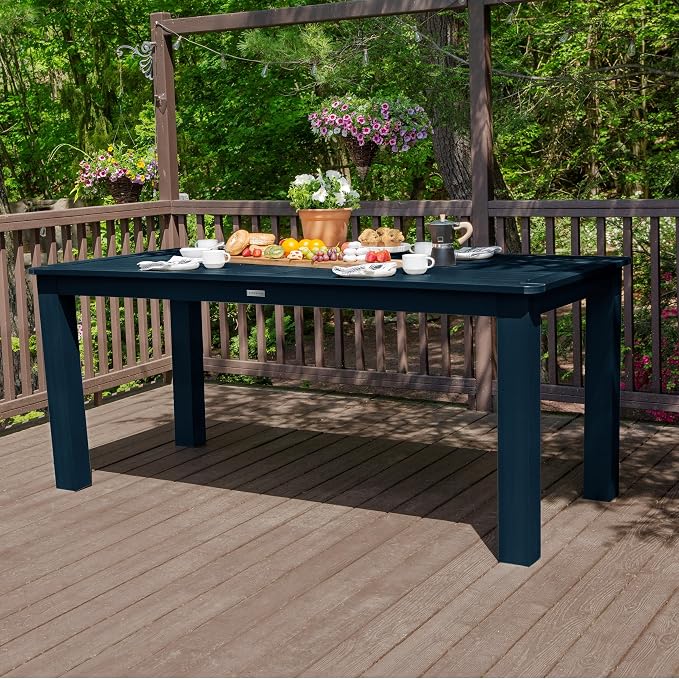 Highwood AD-CTB48-FBE Lehigh and Weatherly Rectangular Counter Height Dining Table, 42" X 84", Federal Blue