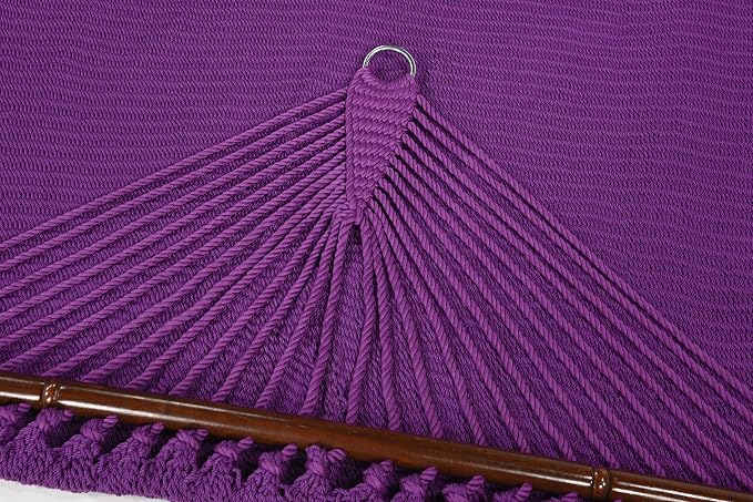 Jumbo Caribbean Hammock - 55 Inch - Soft-Spun Polyester - Purple